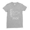 rabbit duck white Ladies Fitted T-Shirt