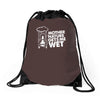 mother nature gets me wet Drawstring Bags