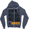Strong Independent Motivated Aries Zipper Hoodie
