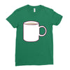 glass and coffee Ladies Fitted T-Shirt