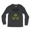 Alien Says Don't Touch My Belly Long Sleeve Shirts