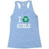 i recycle girls slogan text funny baseball jersey Racerback Tank