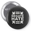 negate hate Pin-back button