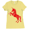 Unicorn Art Ladies Fitted T-Shirt