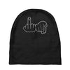 funny rude fingers ideal birthday gift or present Baby Beanies