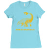 ankylosaurus dinosaur Ladies Fitted T-Shirt