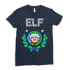 elf christmas Ladies Fitted T-Shirt
