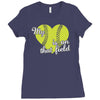 my heart is on that field Ladies Fitted T-Shirt
