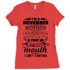 I Am A November Women Ladies Fitted T-Shirt