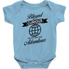 blessed are the curious for they shall have adventures Baby Bodysuit