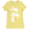 palm tree sticker vinyl decal tropical island beach ocean wall car win Ladies Fitted T-Shirt