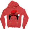 frida kahlo christmas Zipper Hoodie