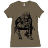 comunist monkey Ladies Fitted T-Shirt