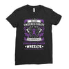 Never Underestimate The Strength Of A Gynecologic Cancer Warrior Ladies Fitted T-Shirt