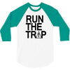 run the trap mens trap music t shirt dope swag hipster flosstradamus t 3/4 Sleeve Shirt