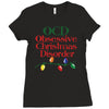 ocd obsessive christmas disorder Ladies Fitted T-Shirt