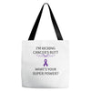 I Am Kicking Cancers Butt Whats Your Superpower? Tote Bags