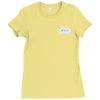 minimal typing bubble pocket tee Ladies Fitted T-Shirt