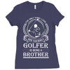Golfer Brother Ladies Fitted T-Shirt