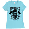 lumberjack skull Ladies Fitted T-Shirt