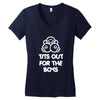tits out for the boys Women's V-Neck T-Shirt