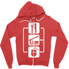v2 eat sleep computer mouse Zipper Hoodie