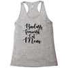 badass feminist cat mom Racerback Tank