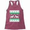 reindeer christmas ugly sweater Racerback Tank