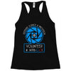 aperture science volunteer Racerback Tank