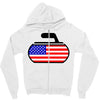 usa curling Zipper Hoodie
