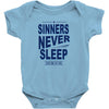 official t shirt mens you me at six sinners never sleep big all sizes Baby Onesie