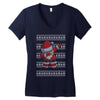 ugly santa dabbing Women's V-Neck T-Shirt