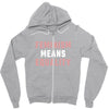 Feminism Means Equality Zipper Hoodie