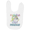 unicorns are born in february cute unicorn Baby Bibs