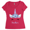 birthday unicorn family series brother Women's Triblend Scoop T-shirt