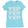 yep yep yep Ladies Fitted T-Shirt