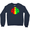 rasta skull and crossbones Crewneck Sweatshirt