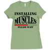 installing muscles Ladies Fitted T-Shirt