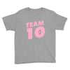 team 10 light pink Youth Tee