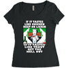 if it tastes like chicken, funny rude ideal birthday present Women's Triblend Scoop T-shirt