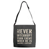 never interrupt your enemy when Adjustable Strap Totes