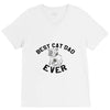 best cat dad ever V-Neck Tee