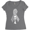 fallen soldier ribbon never forget military Women's Triblend Scoop T-shirt