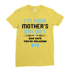 I'm Your Mother's Day Gift Dad Says You're Welcome Baby Boy Ladies Fitted T-Shirt