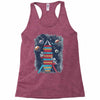 reading rocket ship Racerback Tank