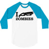i shotgun zombies funny t shirt dead apocalypse s 3xl 3/4 Sleeve Shirt