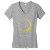 come the sun solar eclipse Women's V-Neck T-Shirt