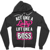 lady lift like a boss Zipper Hoodie