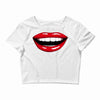 lips red Crop Top