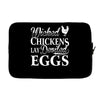 wicked chickens lay deviled eggs Laptop sleeve